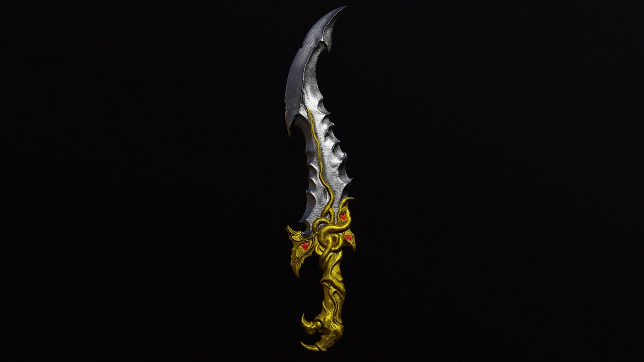 Media 1 for listing Duskthorn Dagger | Fantasy Game Ready Weapon