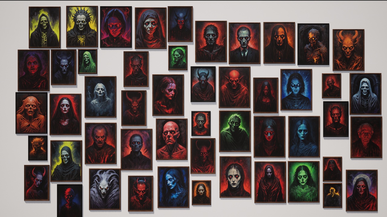 Media 1 for listing 50 Horror Portrait Paintings Vol. 2