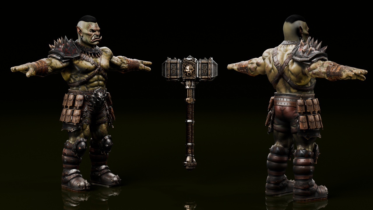 Media 1 for listing Orc Warrior With Warhammer