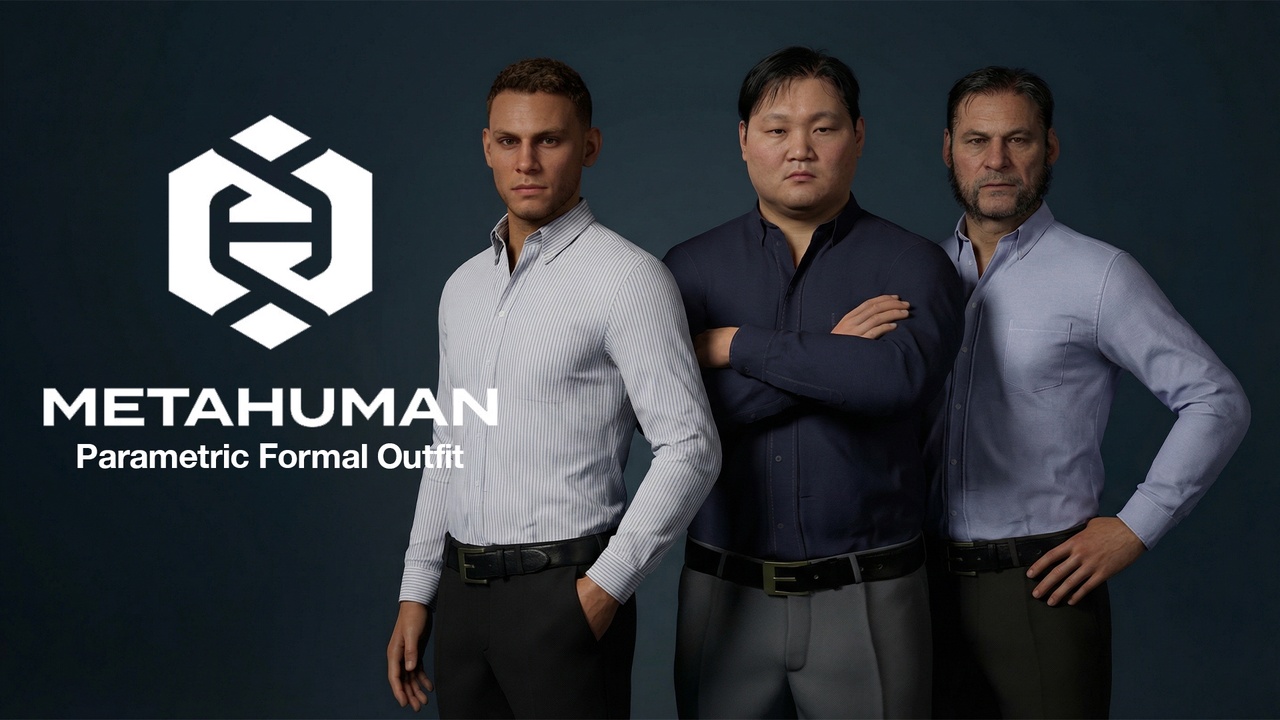 Media 1 for listing Parametric Formal Outfit for MetaHuman Vol 03