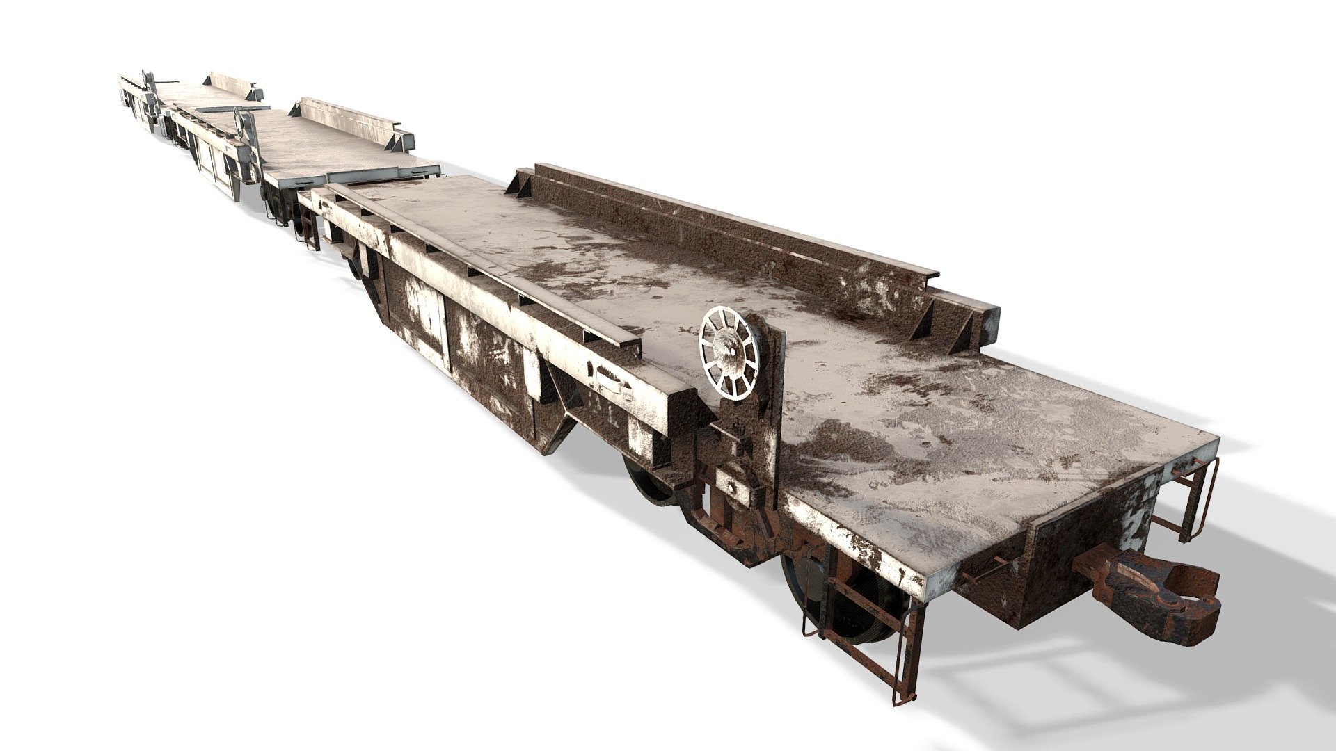 Flat Bed Train / Rail Cargo Car / Carriage | Fab
