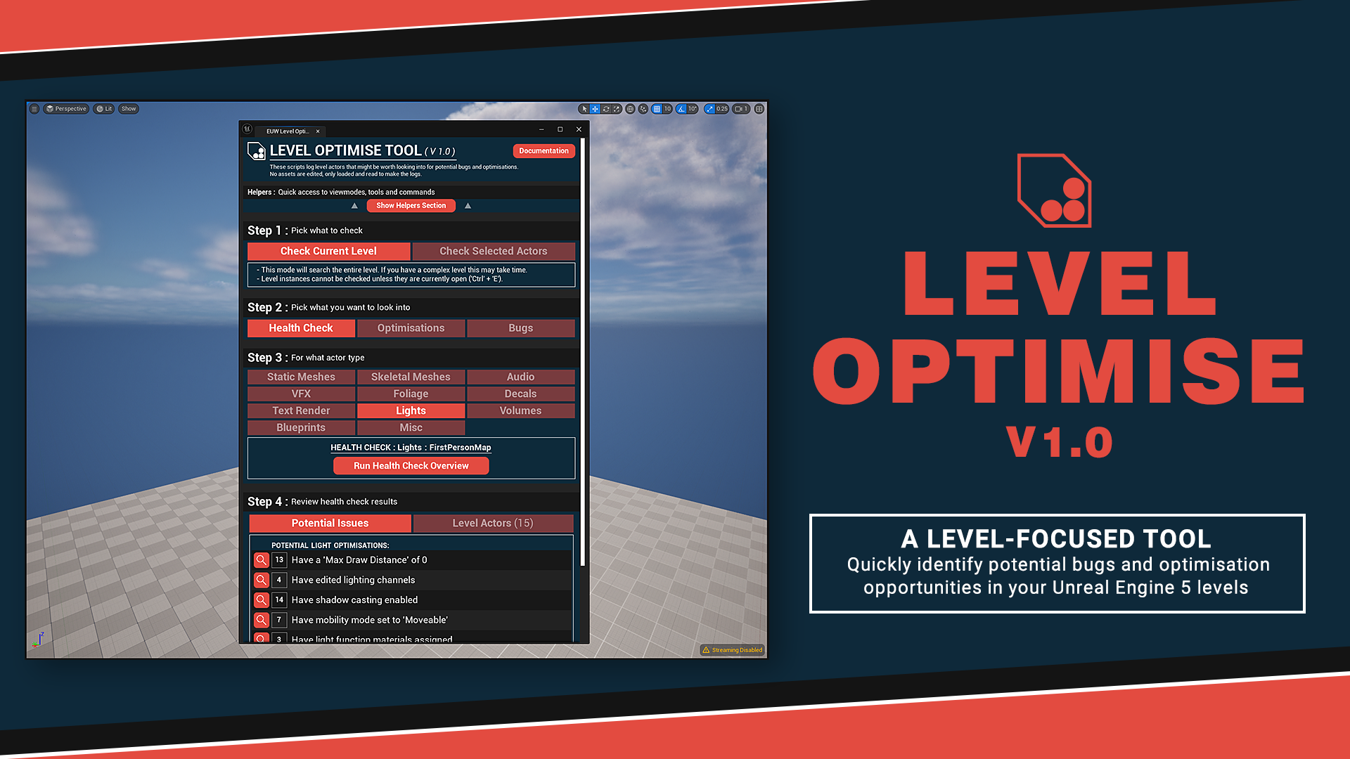 Level Optimise Tool | Fab