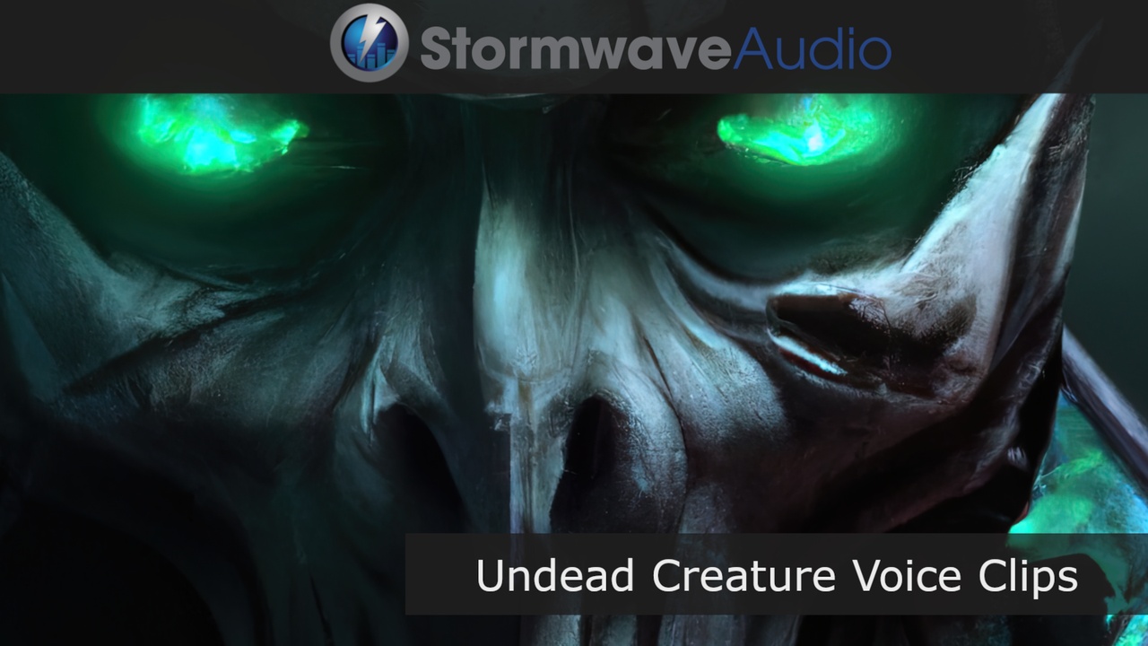 Media 1 for listing Undead Creature Voice Clip Collection Vol. I
