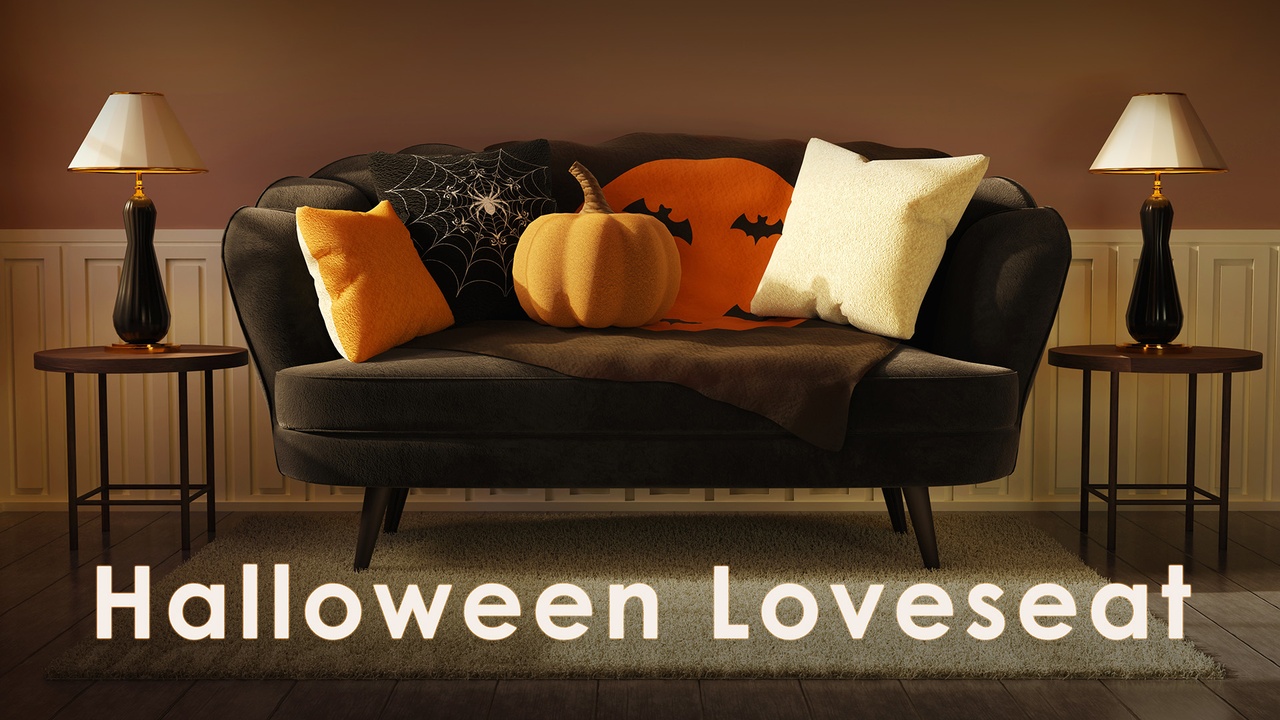 Media 1 for listing Halloween Loveseat