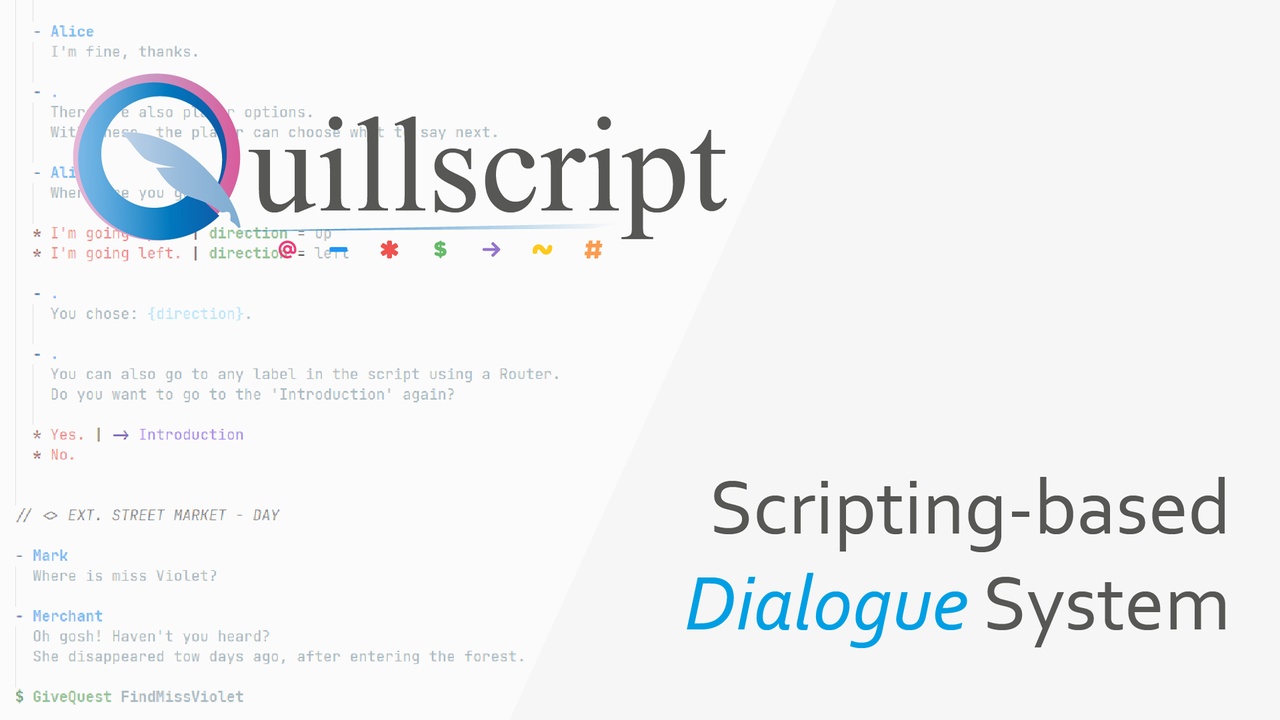Media 1 for listing Quillscript Dialog System