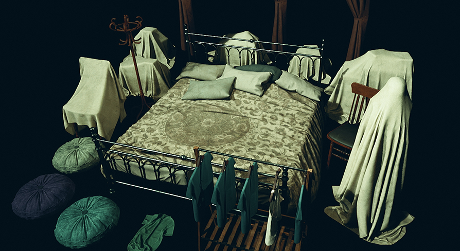 Old Bed and Cloth Cover Pack