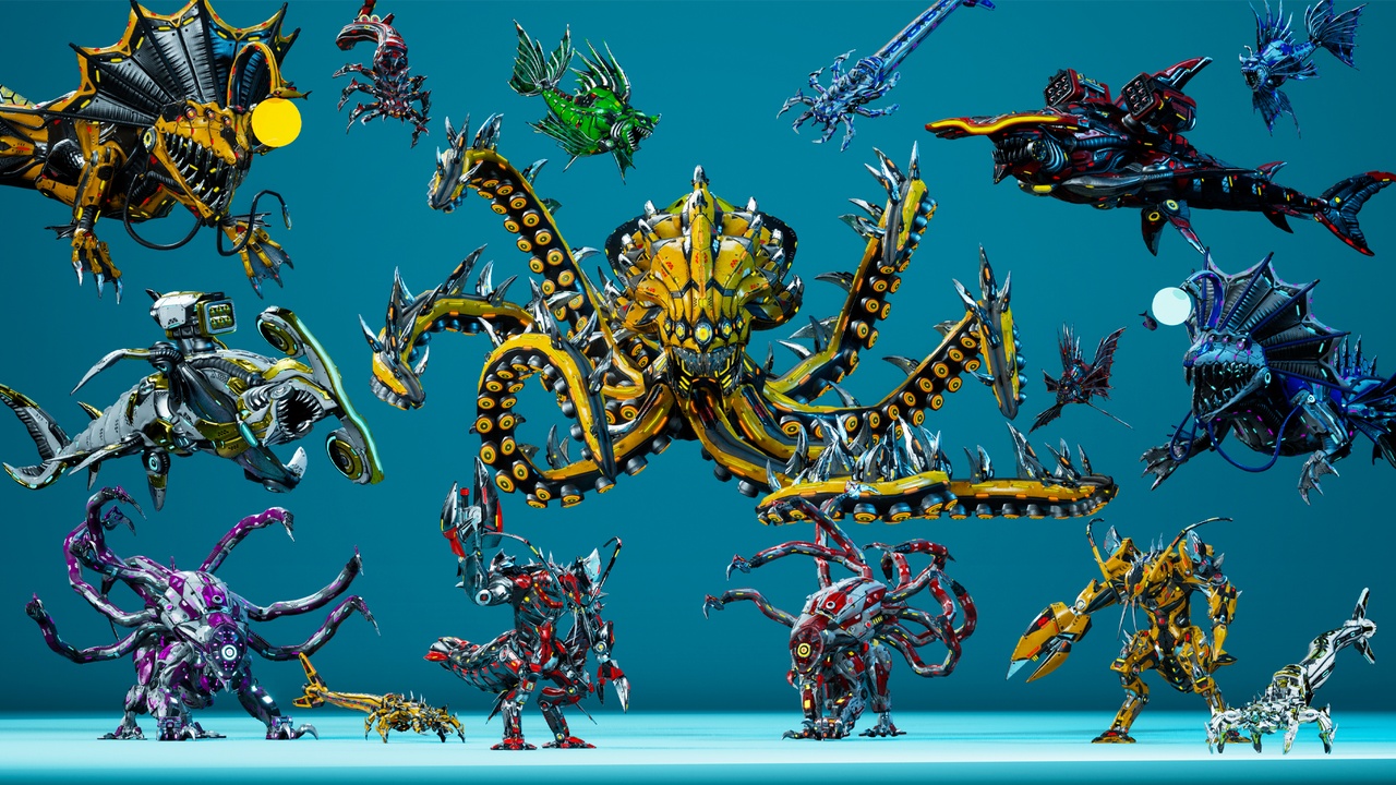 Media 1 for listing Sci-Fi Underwater Monsters pack