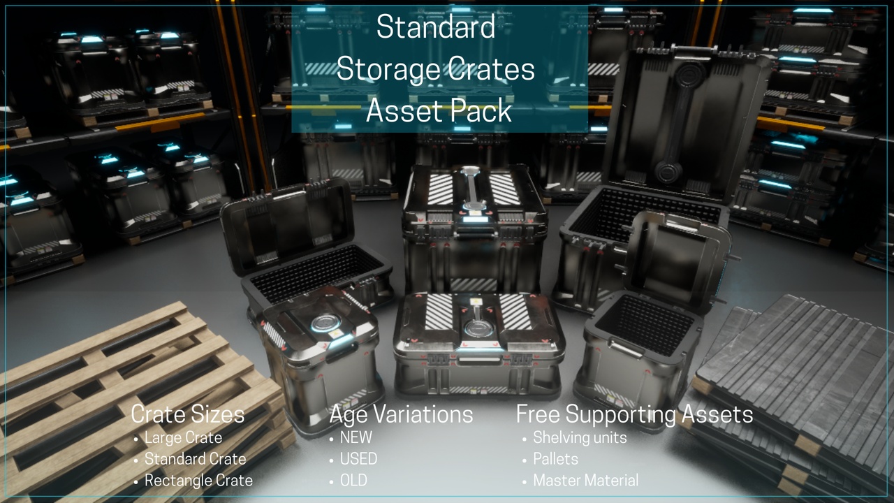 Media 1 for listing Standard Storage Crates Asset Pack