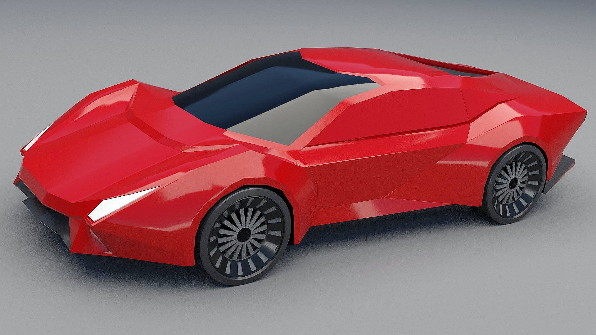 Lowpoly futuristic car | Fab
