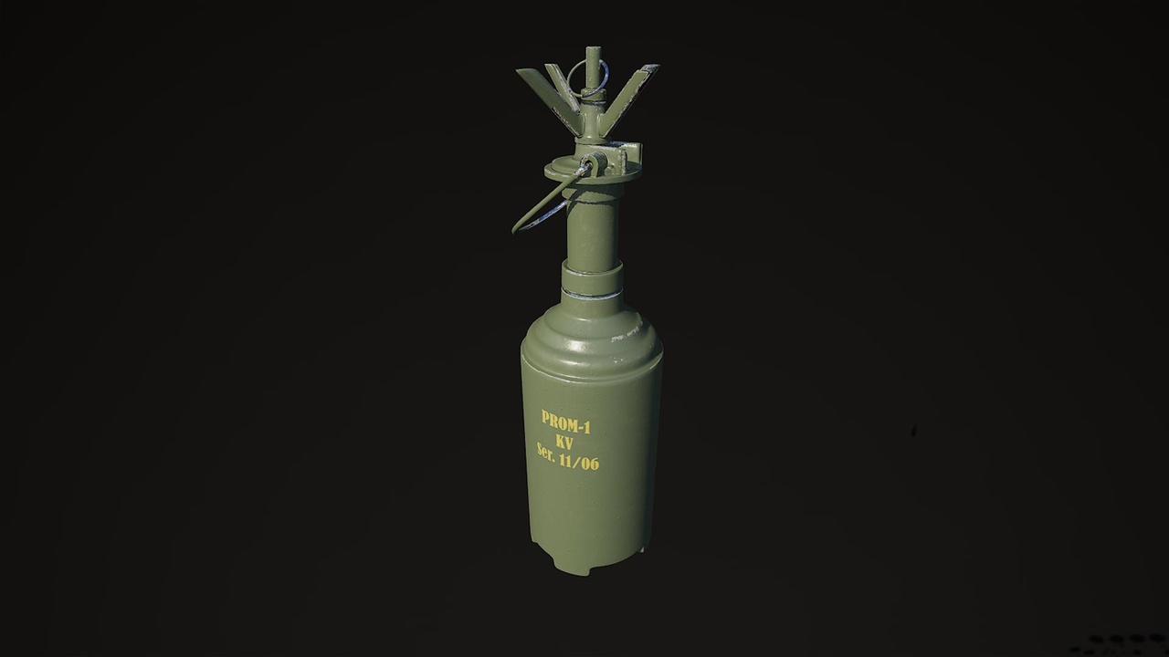 Media 1 for listing PROM1 explosive mine green army color