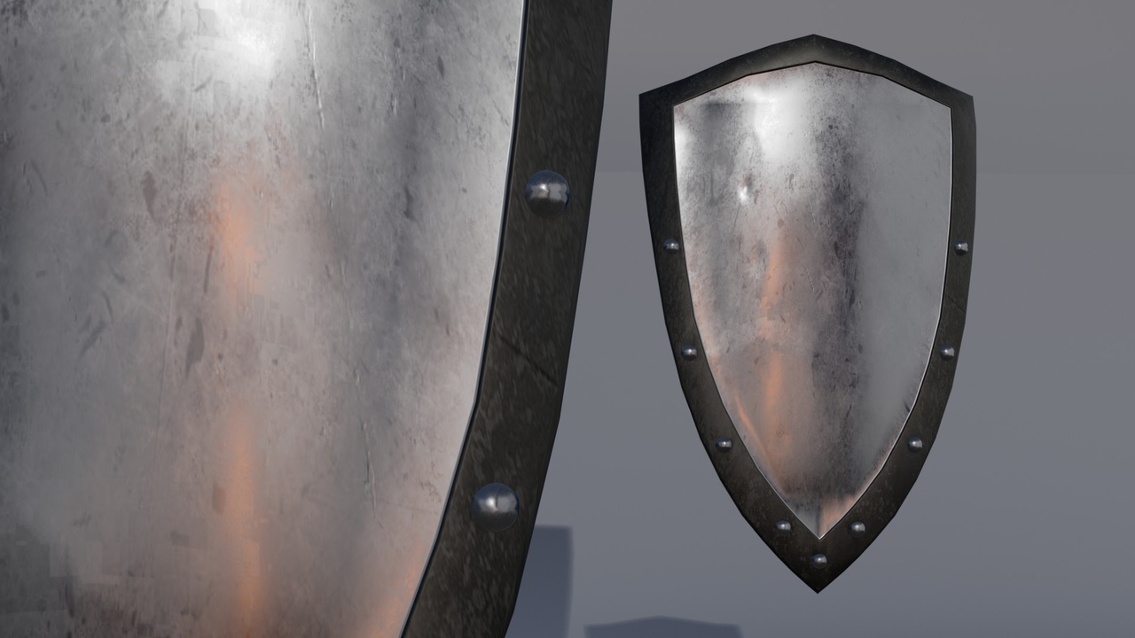 Media 1 for listing Medieval Knight Shield – Realistic PBR Low Poly Armor Prop for Games