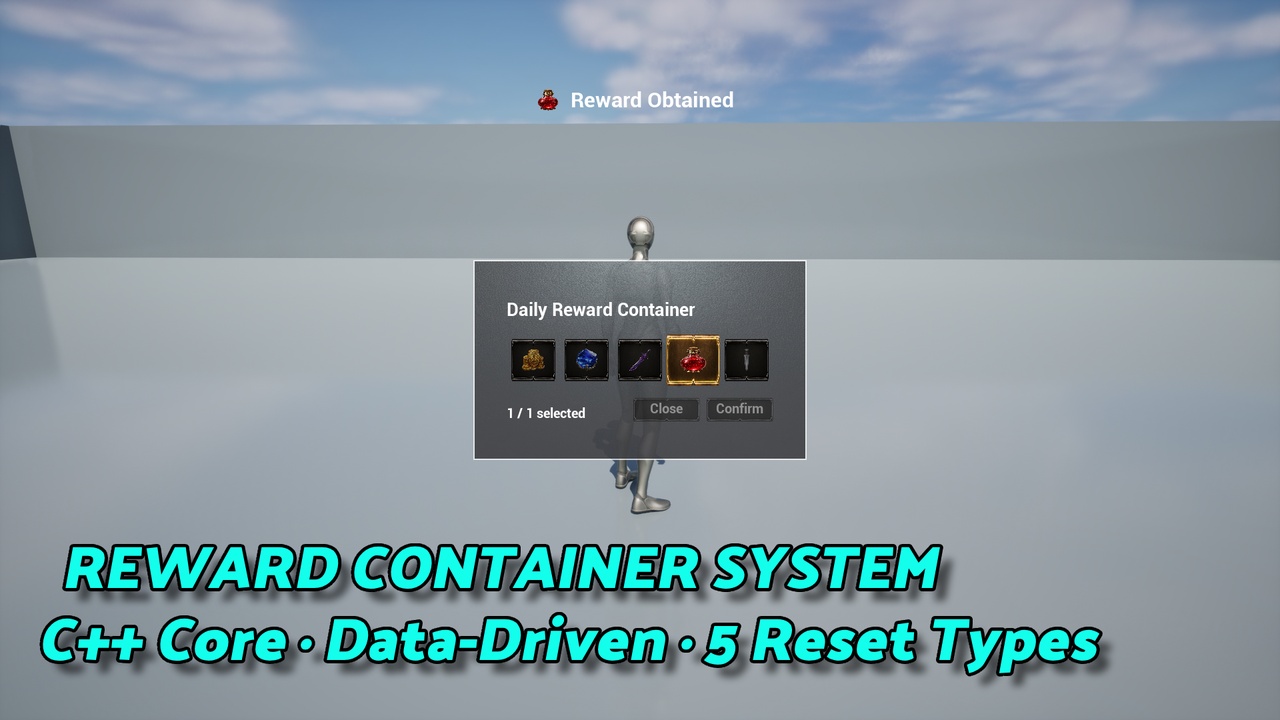 Media 1 for listing Reward Container System — C++ | Data-Driven Selectable Rewards Plugin