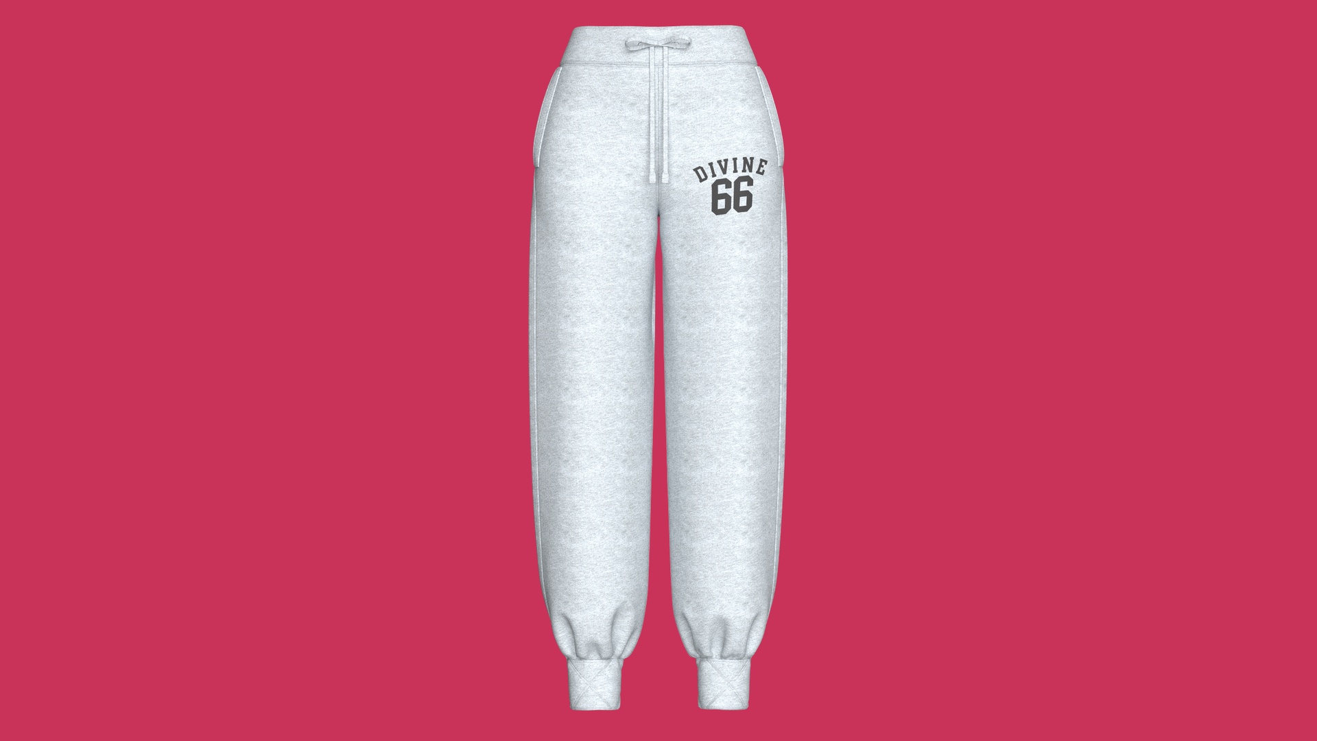 Media 1 for listing Girls Melange Side Slit Printed Joggers | High Poly