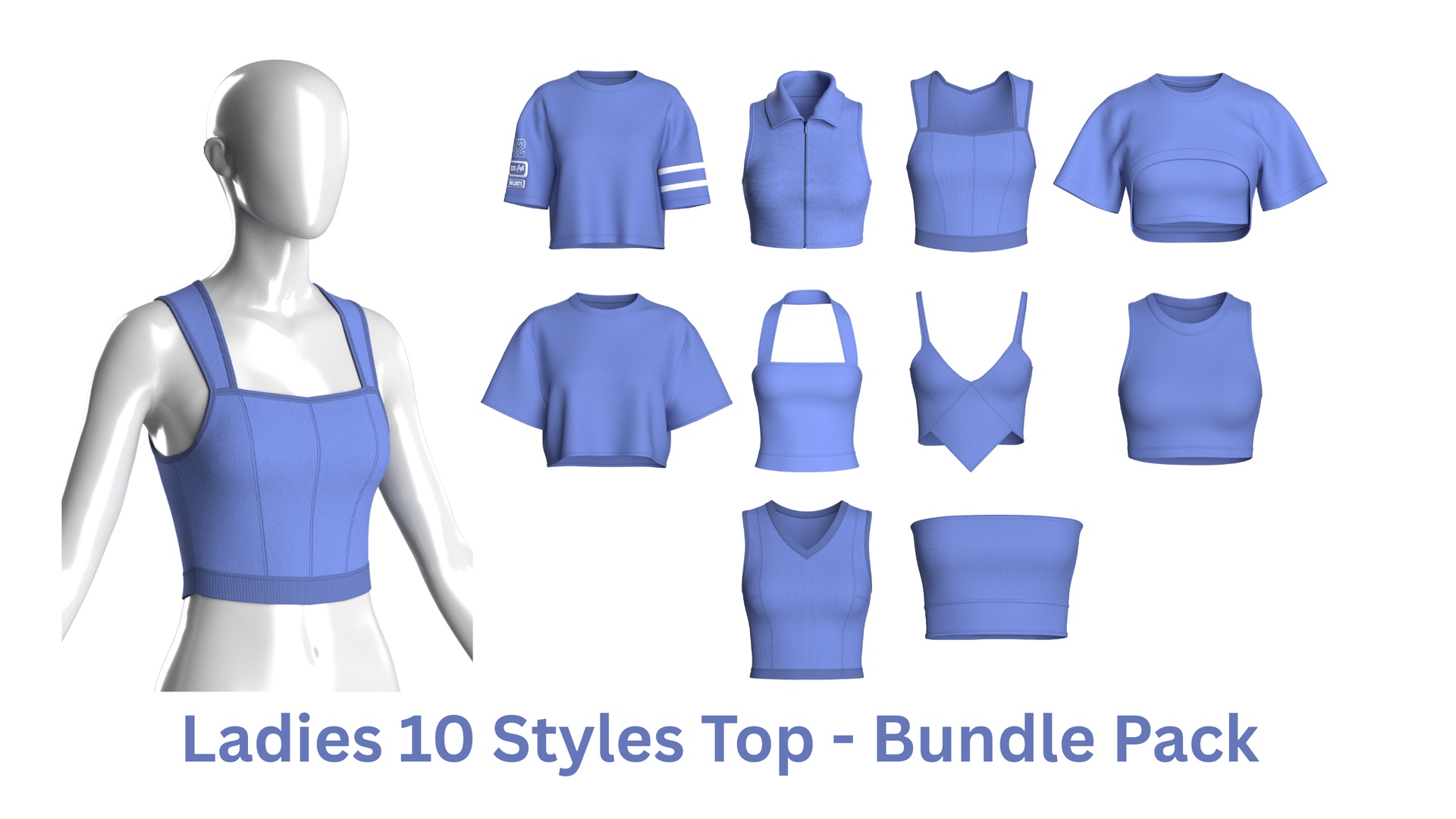 Media 1 for listing Ladies 10 Styles Top - Bundle Pack | High Poly