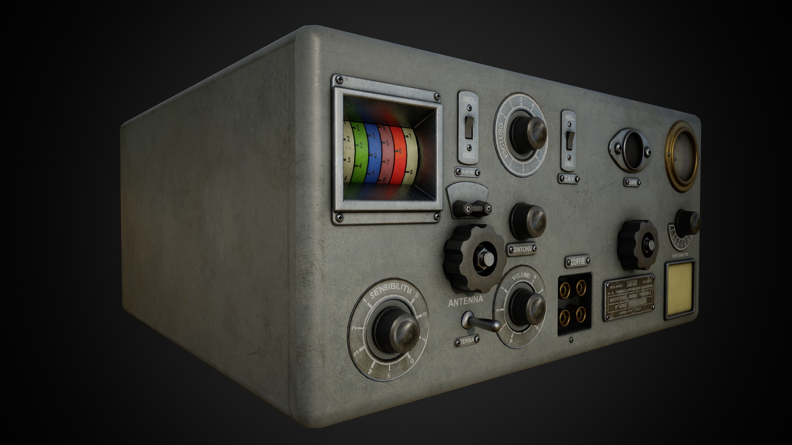 Media 1 for listing Safar 850 A - Italy Radio - Military Radio Low-poly 3D model