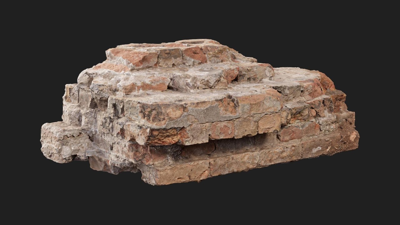 Media 1 for listing Industrial Brick Ruin Wall Low Brick S 02