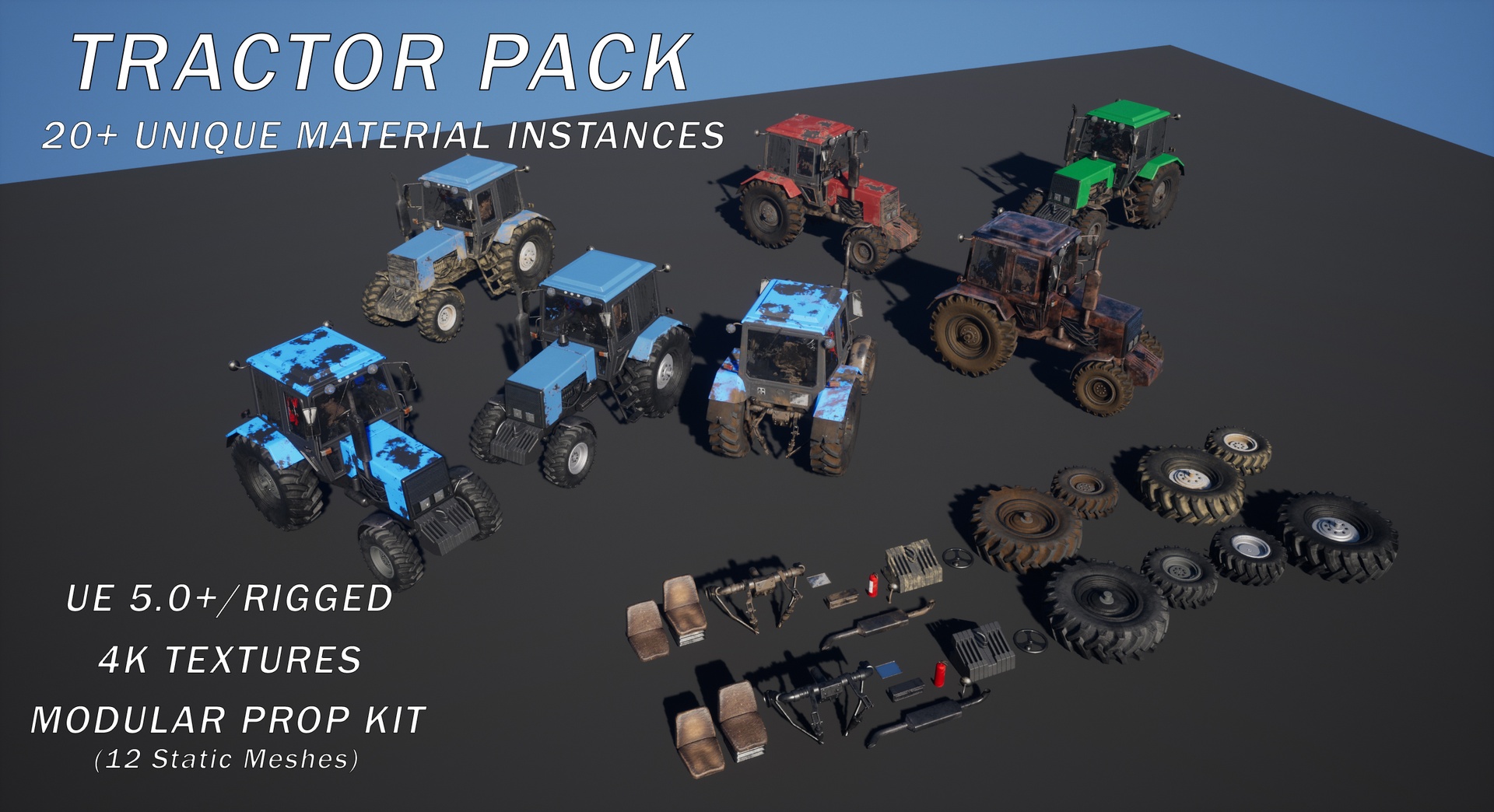 Media 1 for listing Tractor Vehicle Rigged Pack