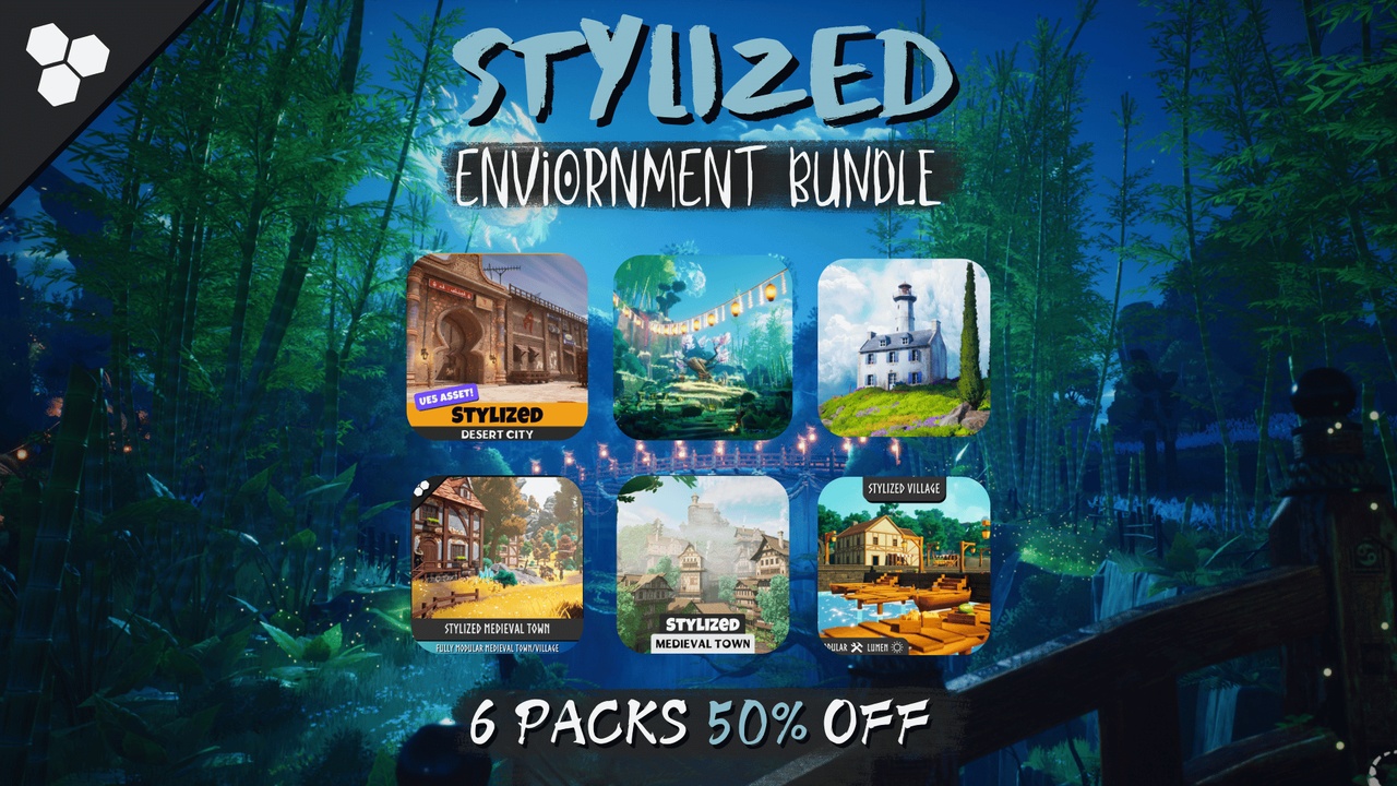 商品 Stylized Environment Bundle (Stylized Town, Stylized Village, Stylized Nature) 的媒体 1
