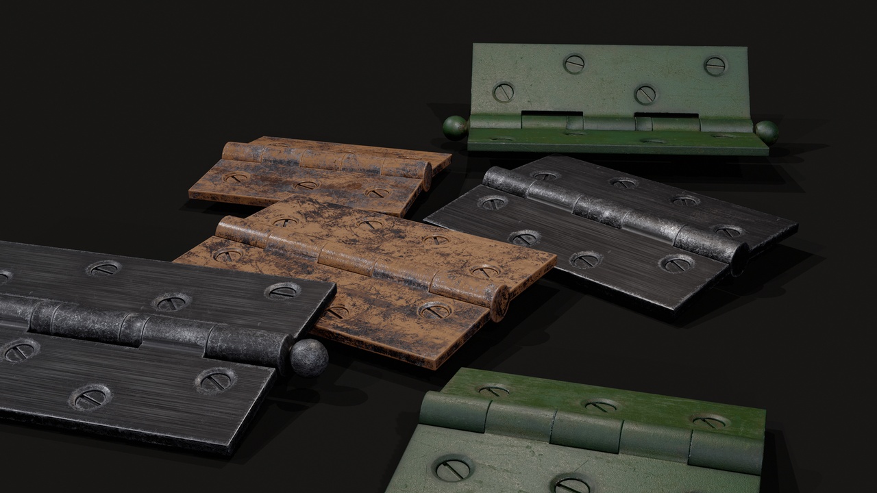 Media 1 for listing Door Hinges Pack - 3 Types & 3 Materials