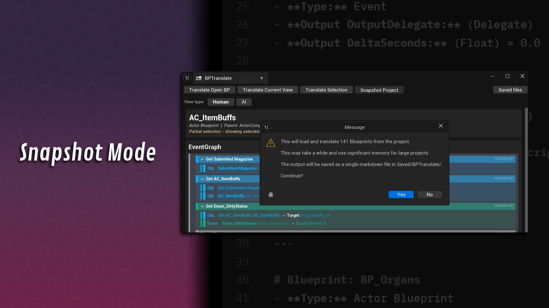 Multimedia 1 para anuncio BPTranslate - Translate your blueprints into text for AI analysis