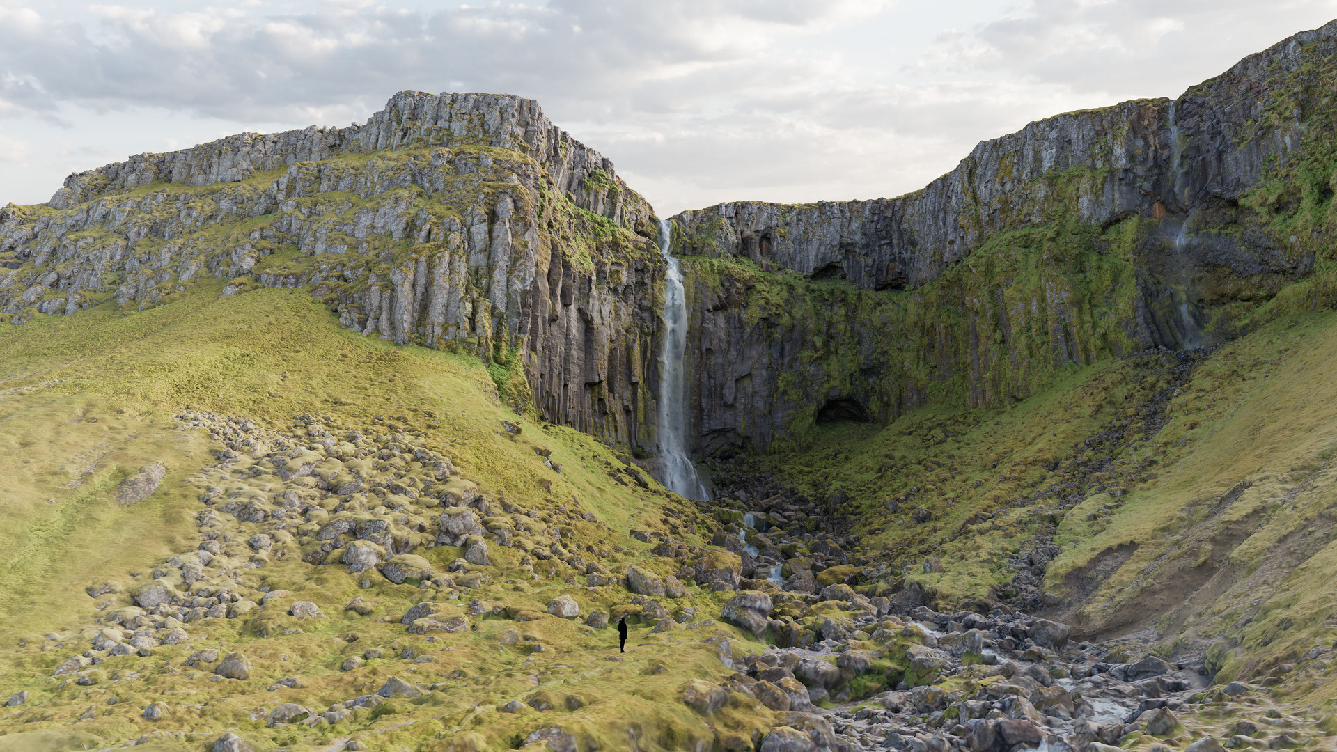 Basalt Waterfall Cliffs | Fab