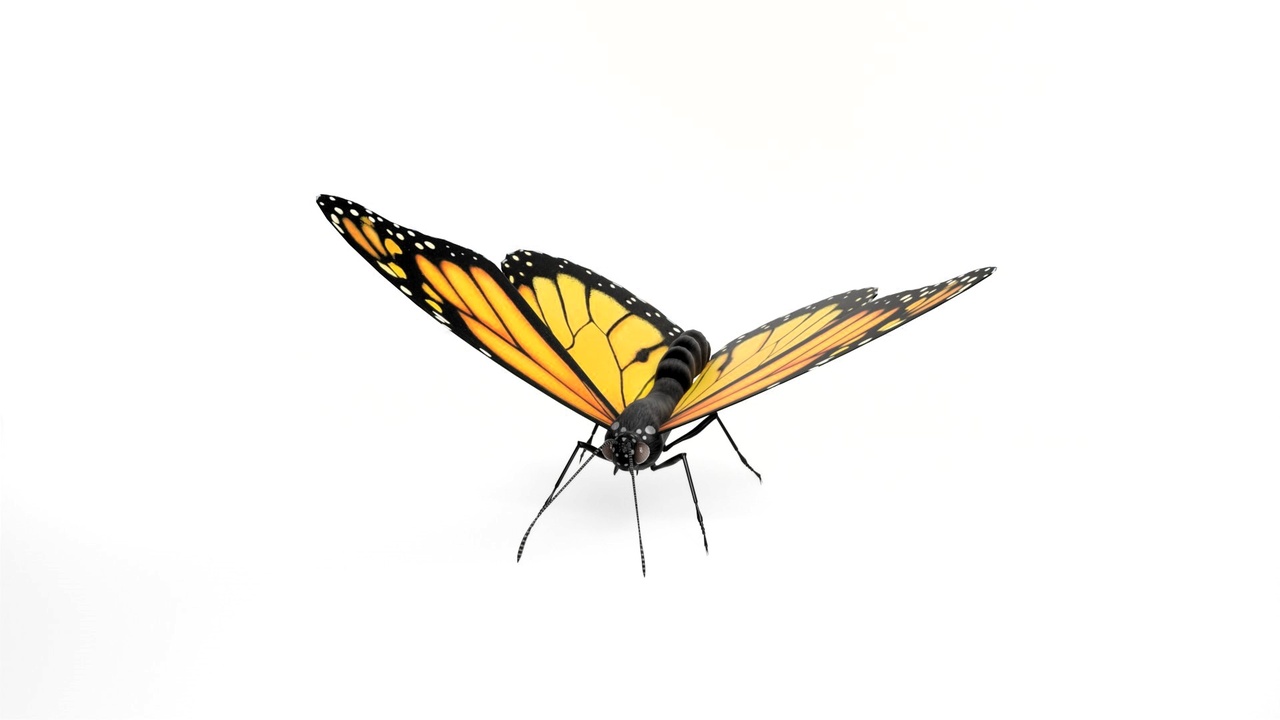 Media 1 for listing Realistic Insect Monarch Butterfly