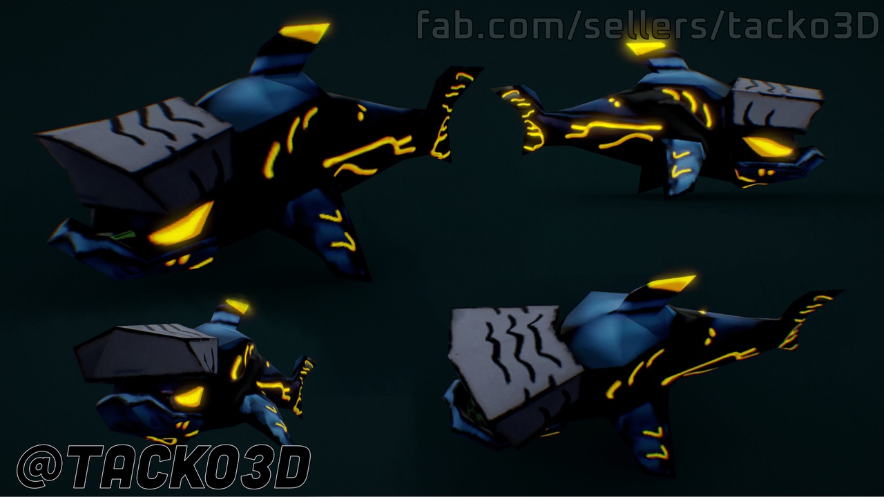 Media 1 for listing Low Poly Alien Fish