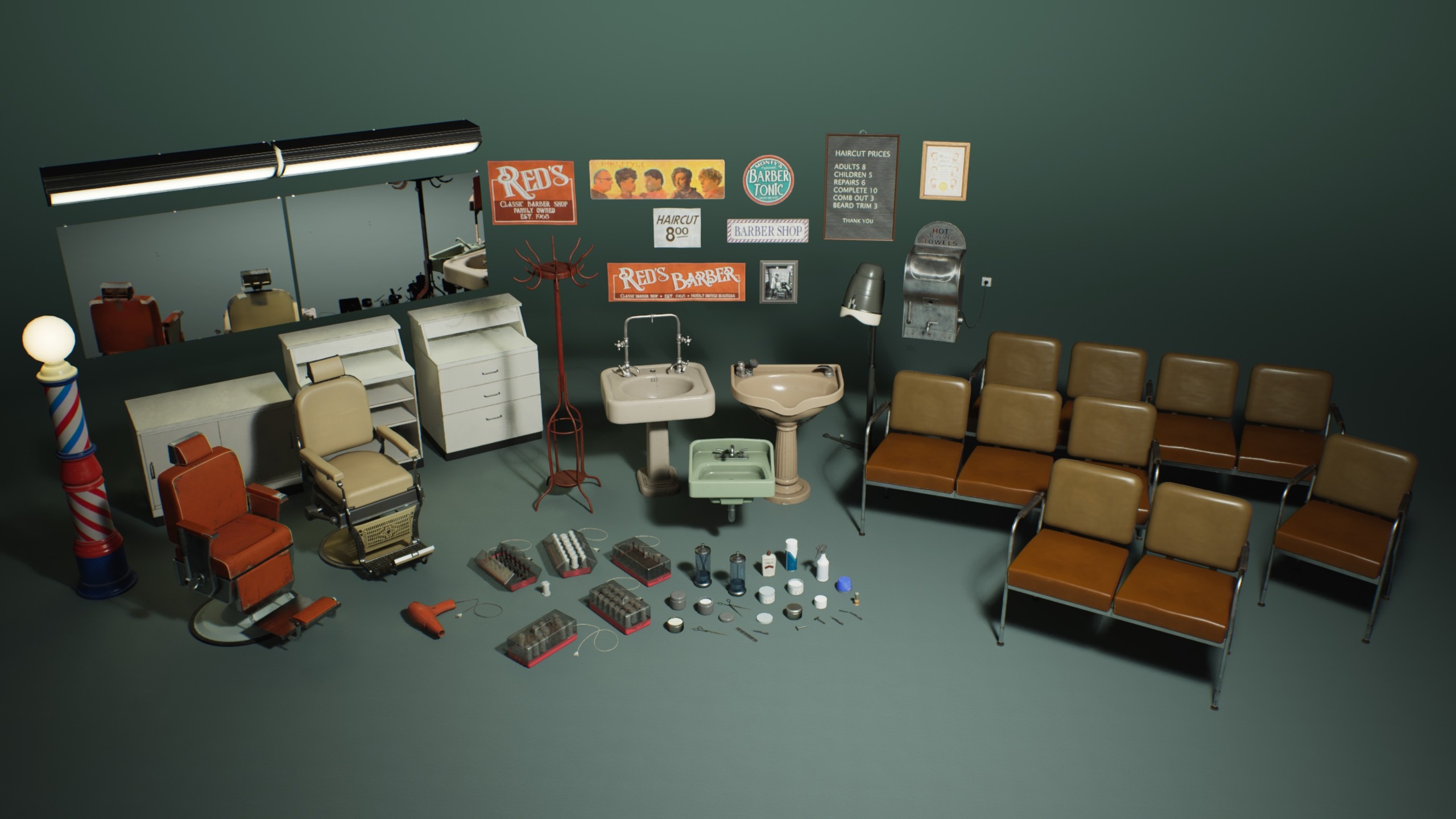Media 1 for listing Jobsite VOL.7 - Barber (Nanite + Low Poly)