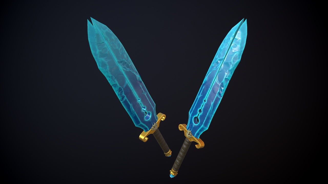 Media 1 for listing Stylized Crystal Sword – Fantasy Weapon