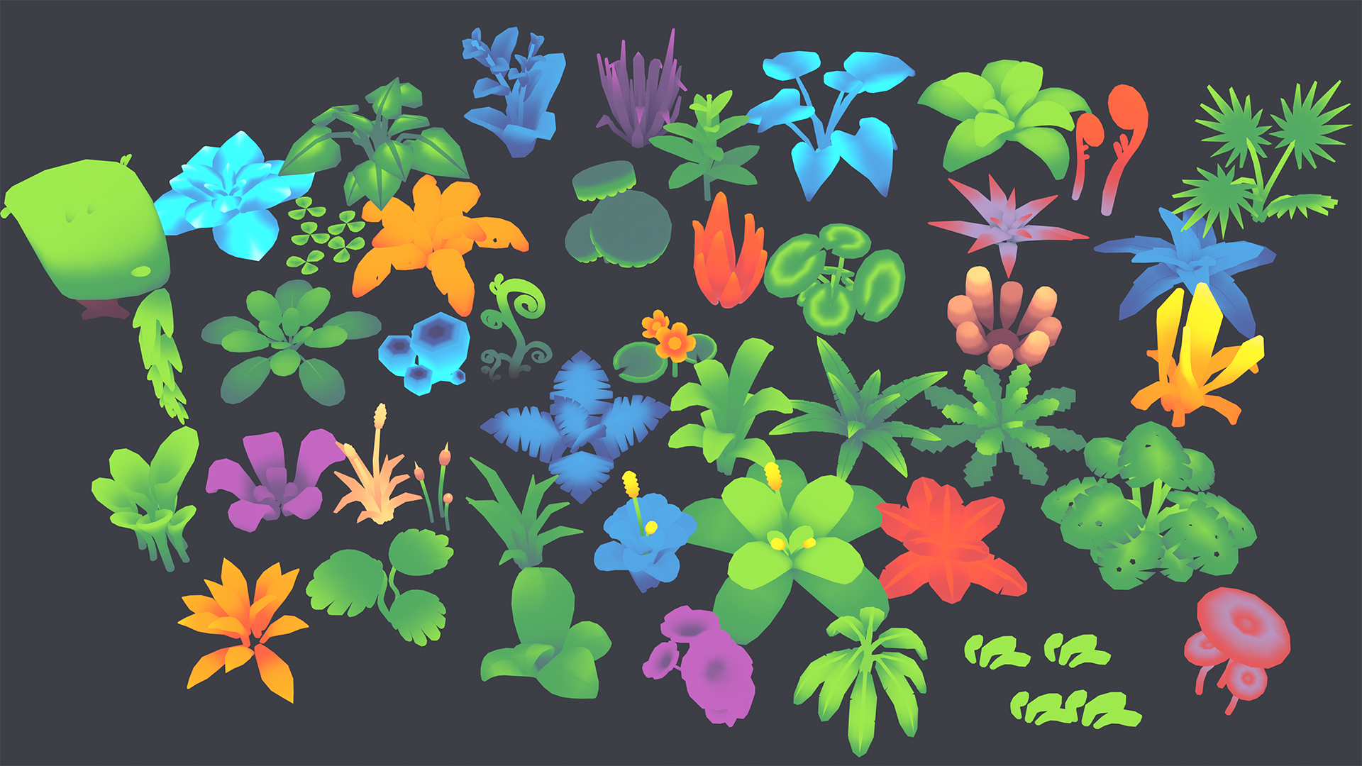 Low Poly Plants Pack - 3D Game Kit | Fab