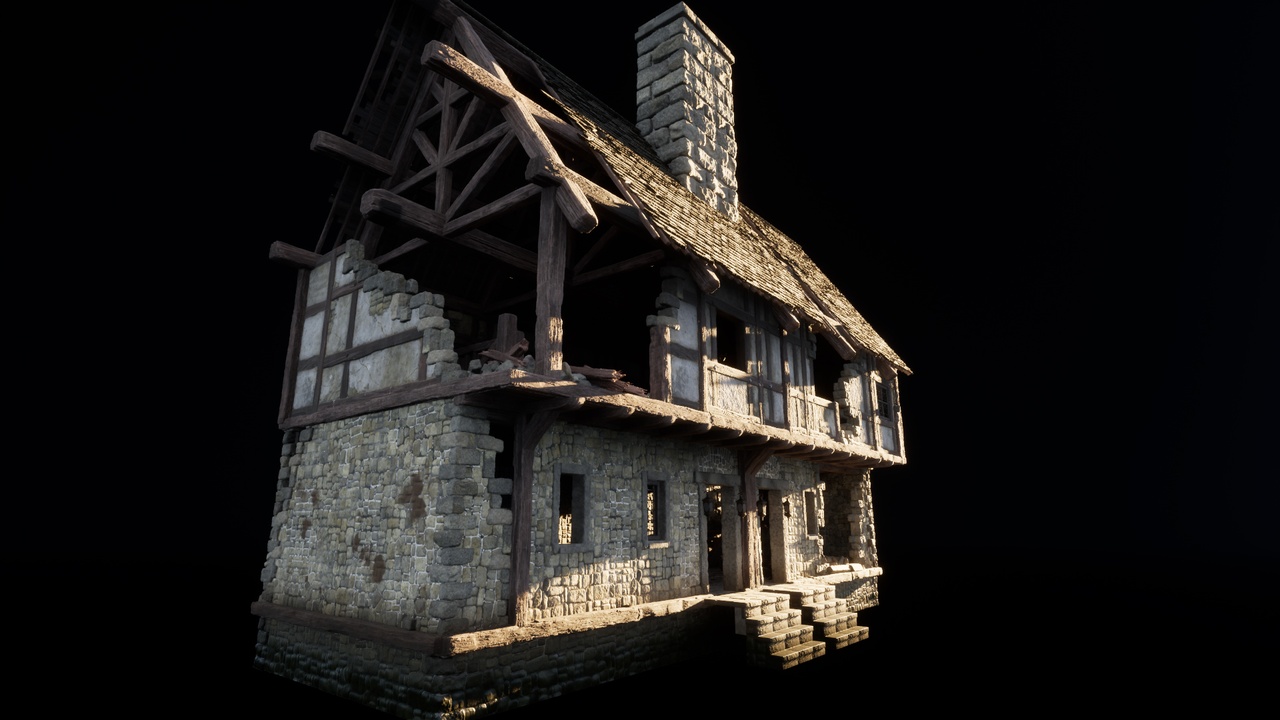 Media 1 for listing Modular House & Ruins Mega Pack – Perfect for Horror, War & Historic Scenes