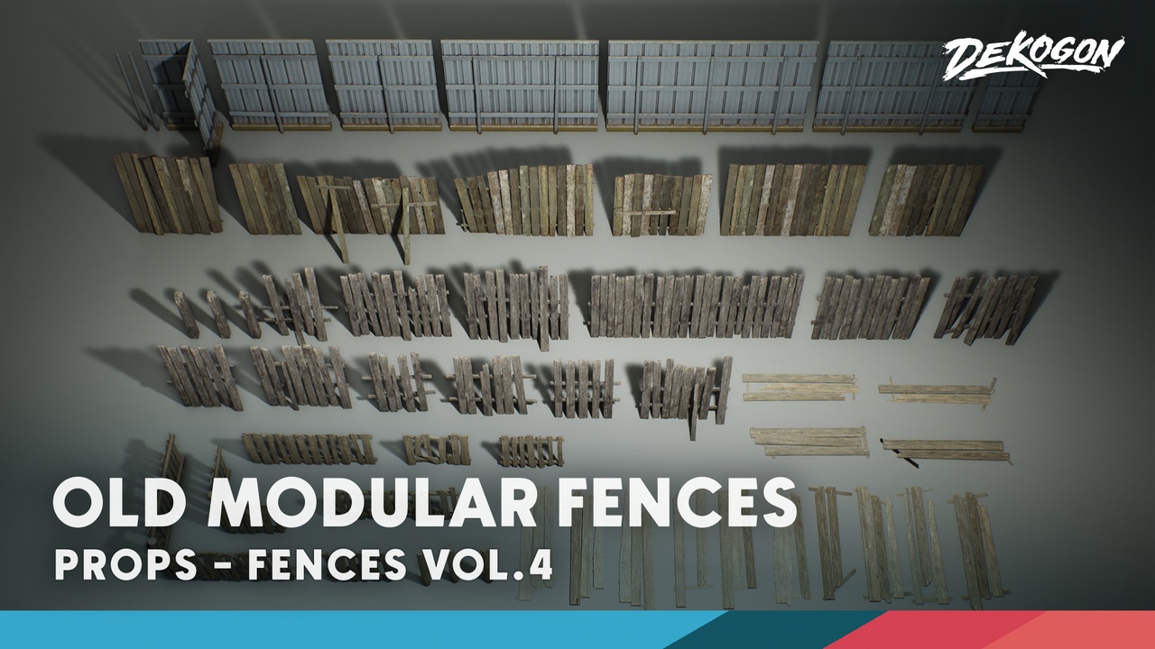 Media 1 for listing Fences VOL.4 - Old Fences Modular (Nanite and Low Poly)