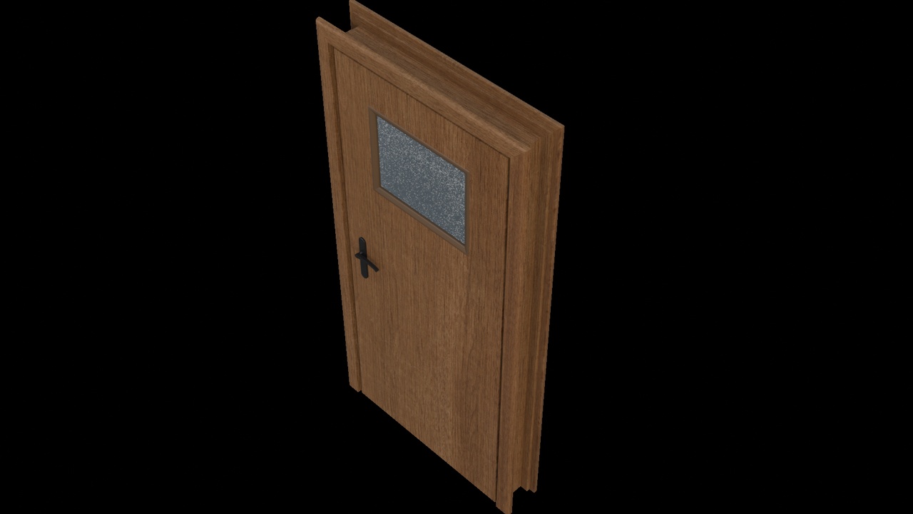 Media 1 for listing Wooden Door with Frosted Glass Panel 1