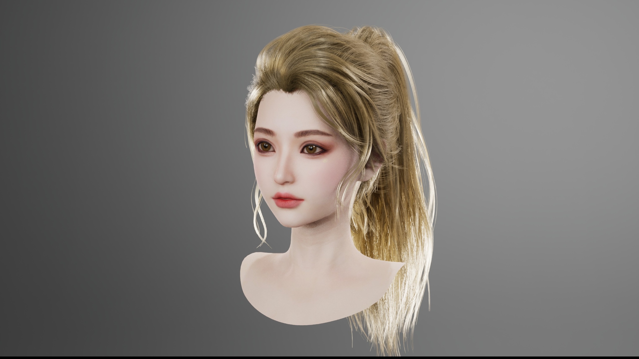 File multimediali per l'articolo Voluminous Curly High Ponytail For MetaHuman: 1