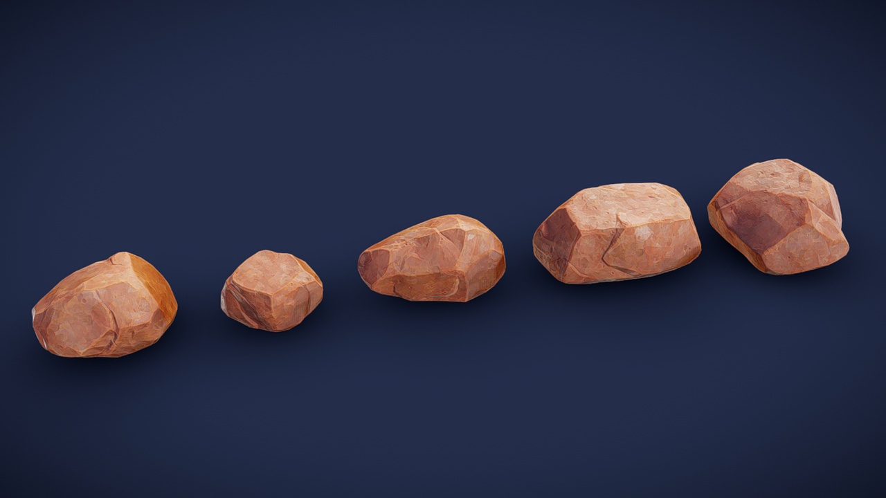 Stylized Mine Stones - Game Ready | Fab