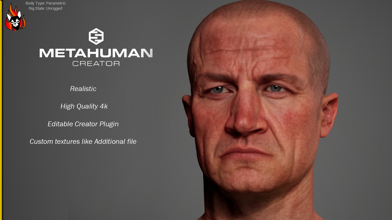 Media 1 for listing Sergei Male MetaHuman Character