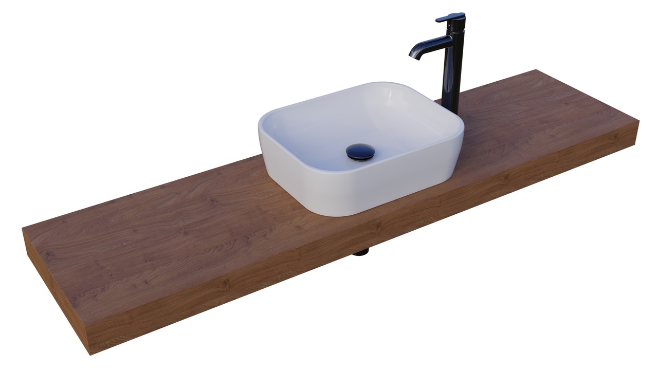 Media 1 for listing Modern 3D Bathroom Sink with Wooden Counter – Blender File