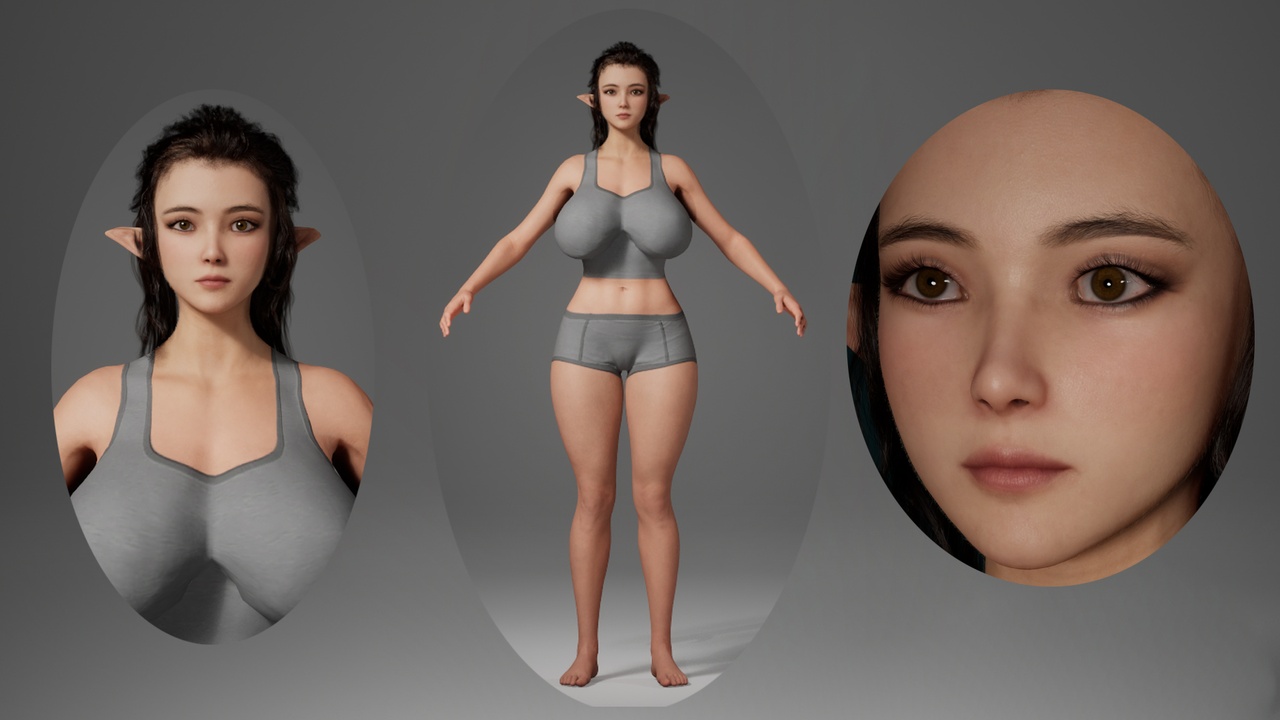 Media 1 for listing Editable MetaHuman elf - Lilian.With hair, no clothing included.