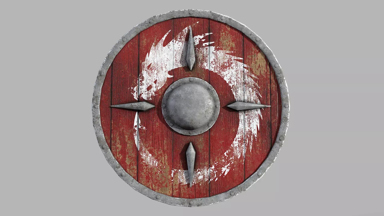 Media 1 for listing Game-Ready Viking Wooden Round Shield (PBR)
