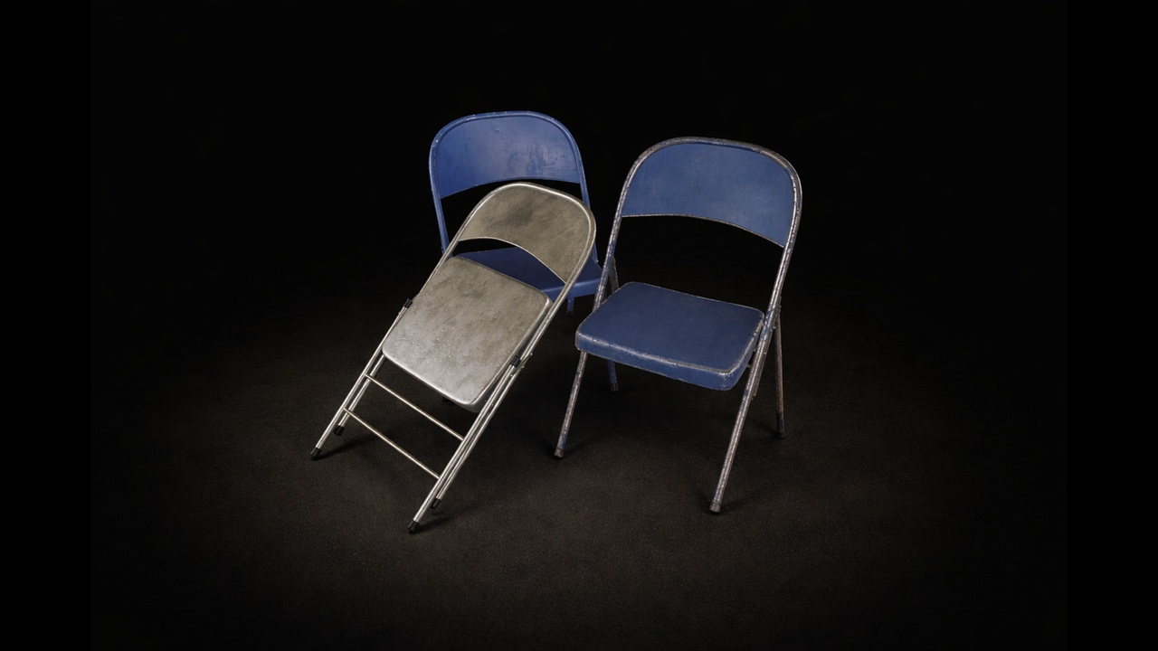 Media 1 for listing Realistic Folding Metal Chair Pack – Worn & Industrial Props (PBR Ready)