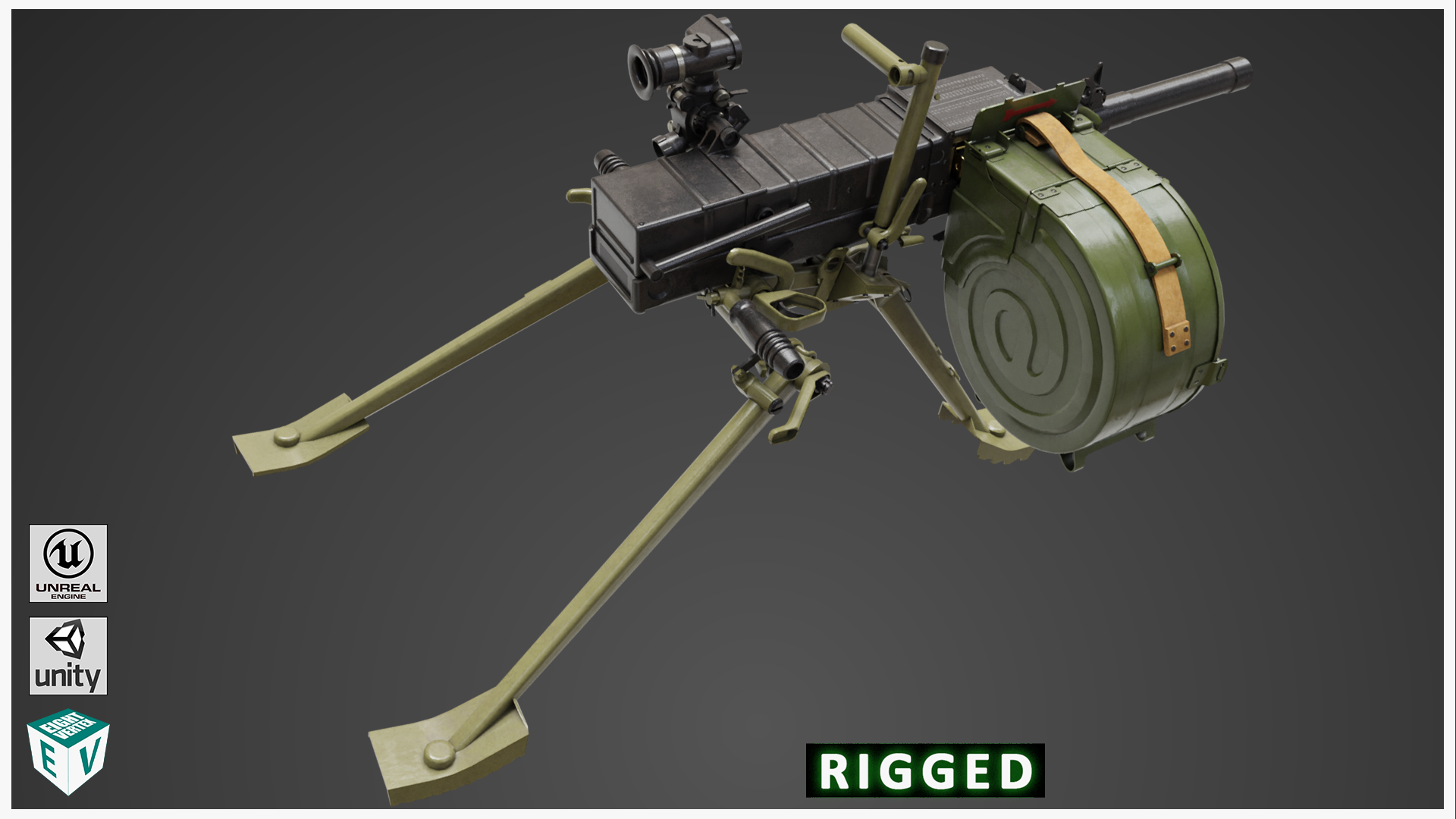 Grenade Machine Guns 06 All PBR Unity UE Textures Included | Fab