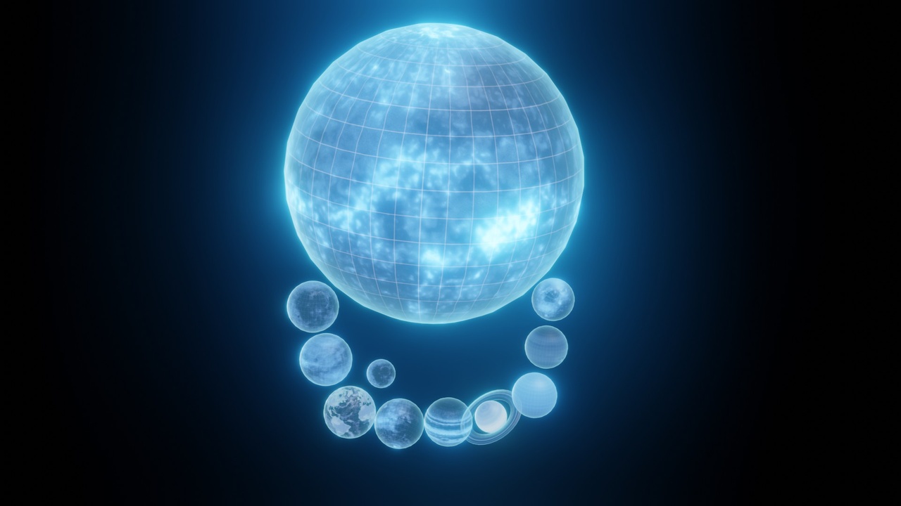 Media 1 for listing Holographic Solar System Sci-Fi 3D Model