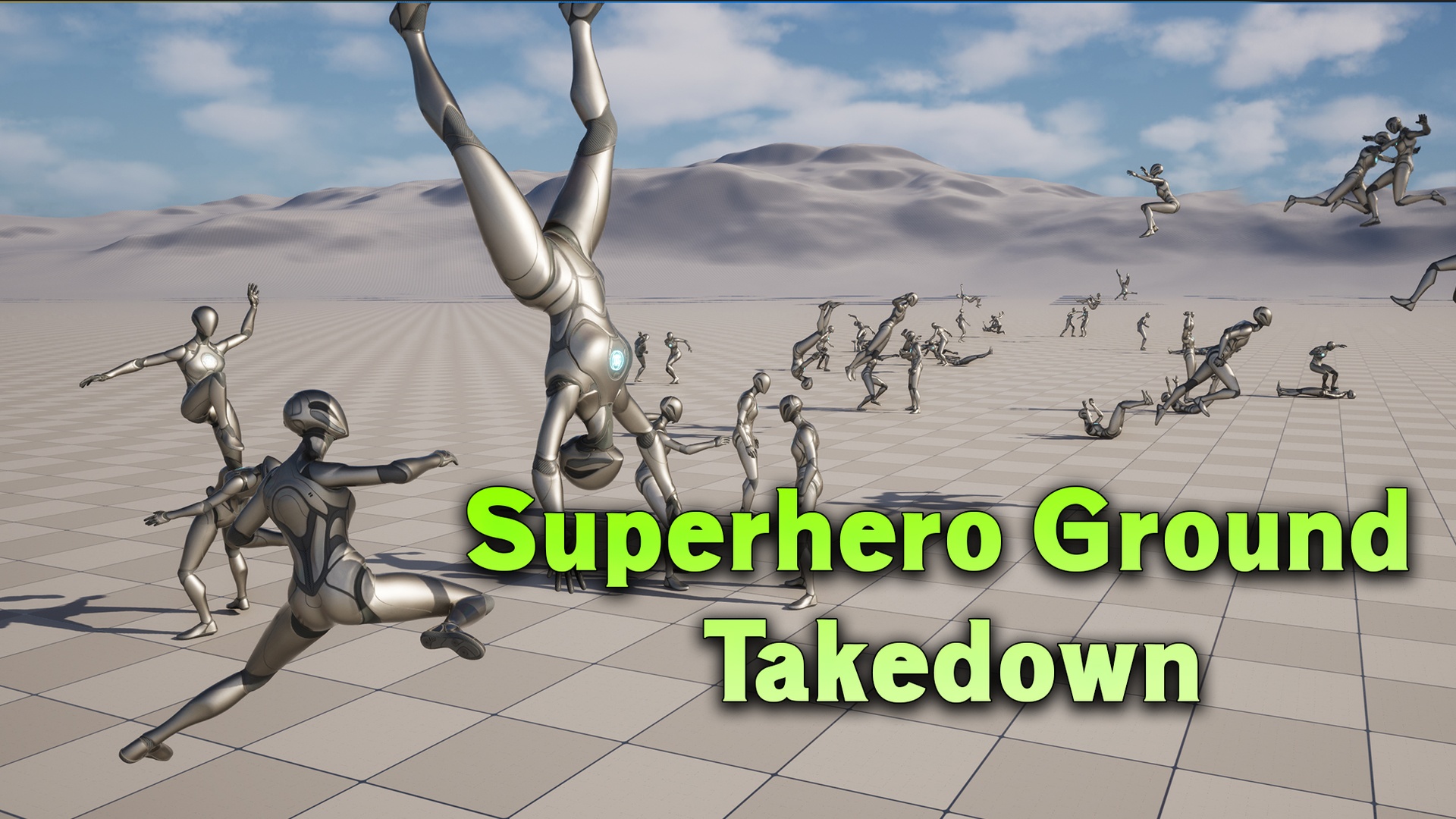 Media 1 for listing Superhero Ground Takedown Animation Pack