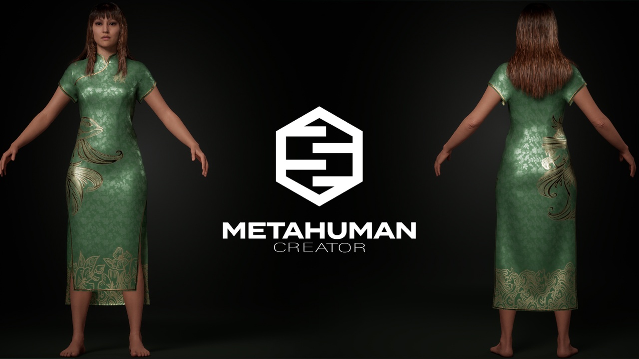 Media 1 for listing Qipao Dress Metahuman Wardrobe cloth