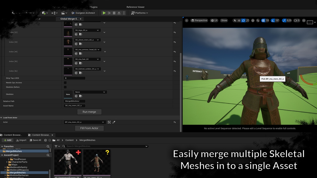 Media 1 for listing Skeletal Mesh Merger V1.3