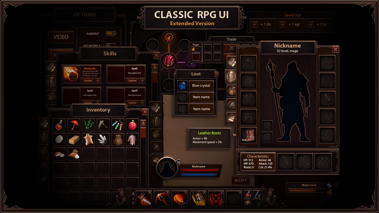 Media 1 for listing Classic RPG UI