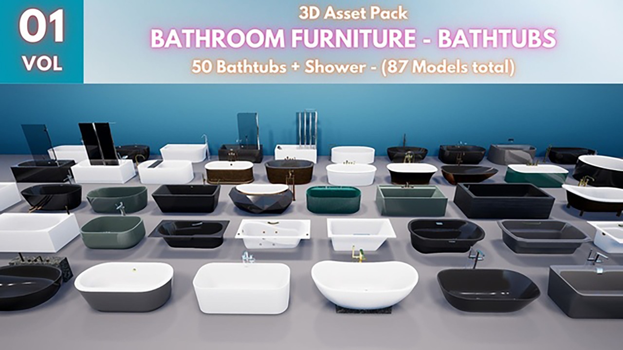 Media 1 for listing BATHROOM FURNITURE VOL 1 - Bathtubs Collection