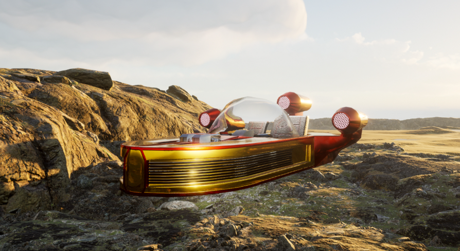 Sci-Fi Hover Car With Controller | Fab