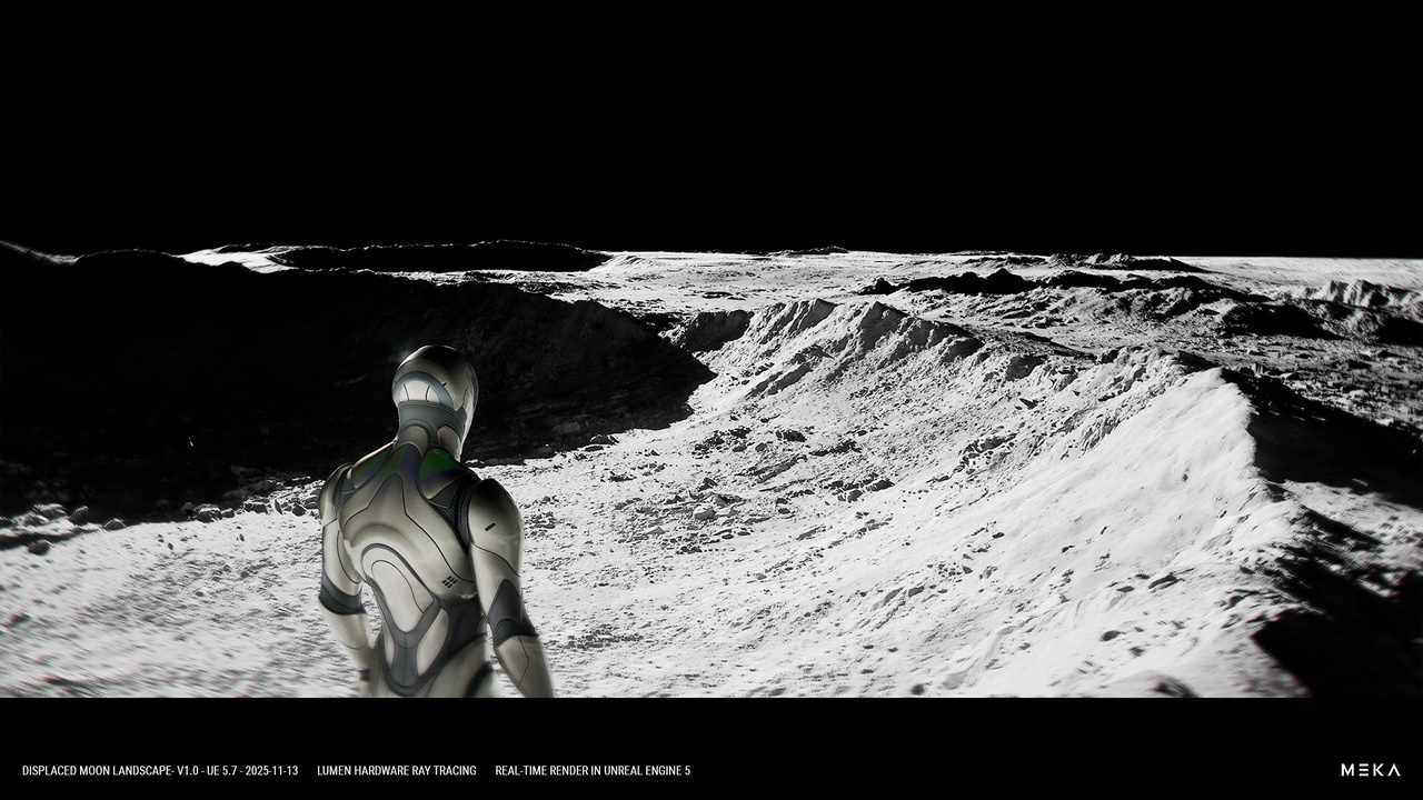 DISPLACED MOON LANDSCAPE