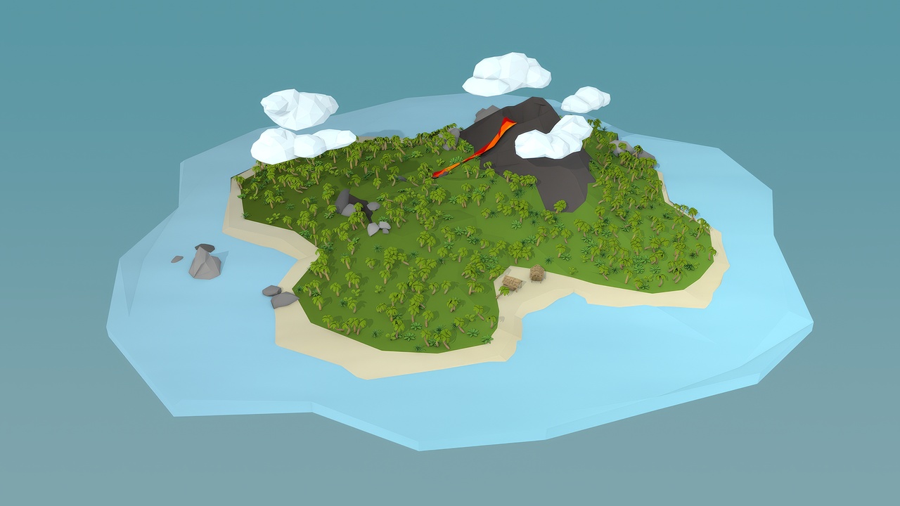 Media 1 for listing Low Poly Tropical Island